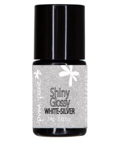 Shiny Glossy White- Silver