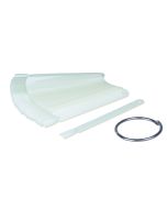 Tip-Ring (opaque) mit 50 Kunststoff-Tips, Form: gerade